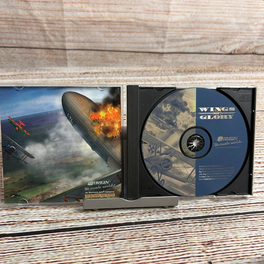 Wings of Glory PC CD-ROM 1994 Origin Systems WWI Flight Simulator with Playguide